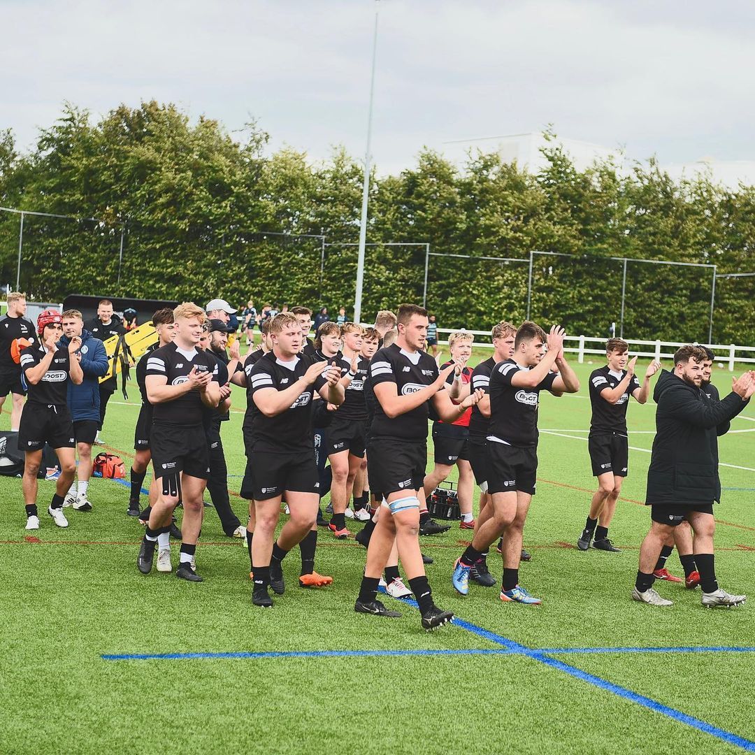 Rugby team wearing custom NXTWAVE grip socks