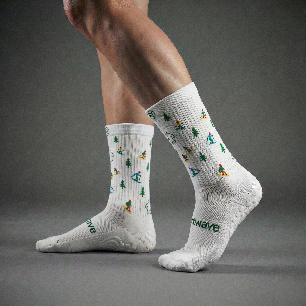 Ski pattern NXTWAVE grip socks