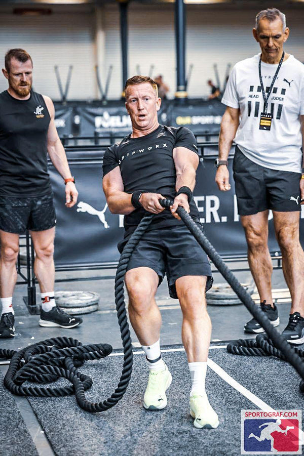 Athlete wearing NXTWAVE grip socks